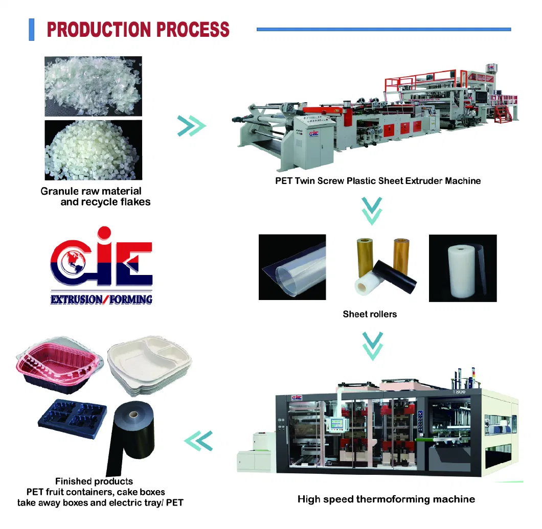 PLC Control Automatic RPET PP PS Sheet Extruder Machine Plastic Sheet Extrusion Machine for Making Smart Card