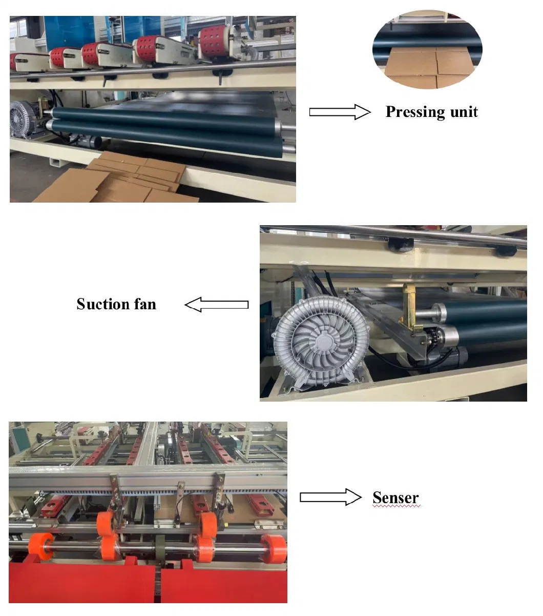 Automatic 6.6kw Corrugated Paper Board Card Carton Folder Gluing Machine